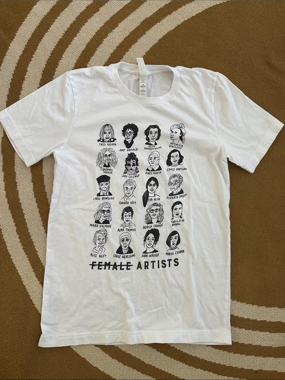 Bella Canvas White Graphic Tee, Female Artists Print